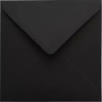 Netuno Gladde zwarte enveloppen A6 - 110 x 110 mm - 25 stuks - NK natgelijmde - 120 gram - Malmero -