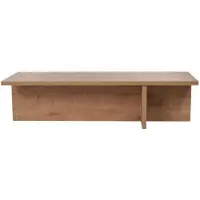 CALICOSY Salontafel met rechthoekig blad en asymmetrische poot l120 cm harbor