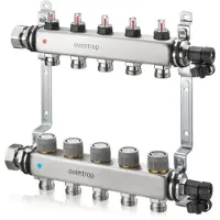 Oventrop Verwarmingscircuitverdeler Multidis SFQ met Q-Tech met geïntegreerde doorstroomindicatoren in de aanvoer, 11 circuits, 1404961