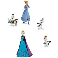 Disney Frozen speelset/taarttoppers - met o.a. Anna en Olaf - 6-10 cm - kunststof - Bullyland