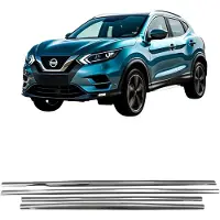 5K Parts Zijruitlijsten van roestvrij staal voor Nissan Qashqai van 2007 tot 2010.