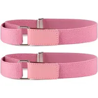 Ladeheid 2x kinderriem elastische riem 1-6 jaar 34-65 cm P15 (roze, 1-6 jaar)