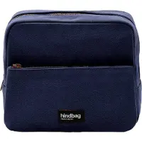 HINDBAG Alix XL - toilettas - Marine Blauw – 100% mooi biologisch katoen