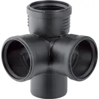 Geberit Sanitair installatiemateriaal, Vertriebs GmbH Geberit Silent-PP hoekaftakking 87,5°, met aansluitingen DN90/90/90