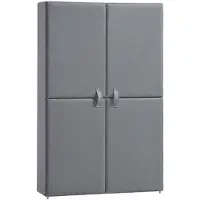Acaza Schoenenkast – Schoenenrek – Met Magnetische Sluiting – 8 Niveaus– Tot 40 Paar Schoenen – 164,5 x 100 x 30 cm – Stof & Metaal Frame – Grijs
