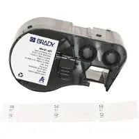Brady M4-91-427 gelamineerde vinyl labels zwart op wit/transparant | 25,4 mm x 38,1 mm (origineel)