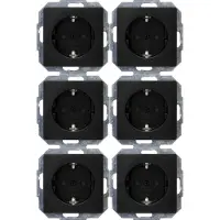 Kopp 920750014 Wandcontactdoos Inzetstuk Paris Zwart (mat) 1 stuk(s)
