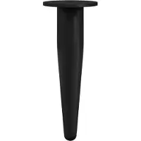 vidaXL Meubelvoeten 2 st Zwart Ø 40 x 98 mm IJzer