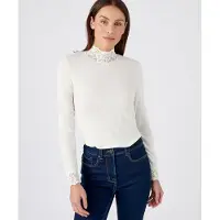 Damart - Fijn gebreid T-shirt met lange mouwen Thermolactyl - Dames - Wit - 38-40 (S)