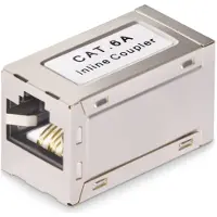 StarTech.com Shielded RJ45 Koppelstuk, Inline Cat6a Coupler, Female naar Female (F/F) T568B Connector, Shielded Ethernet Kabel Verlengstuk