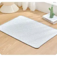 OEM Huisdierdek, ademend ijsdeken voor katten en honden, zomerse slaapmat, lichtgewicht en zacht design, geschikt voor binnen- en buitengebruik - lichtgrijs, XL, 85 cm x 60 cm