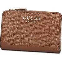 GUESS Portemonnee Laurel II SLG Zip Around Card Case Light Cognac Lichtbruin