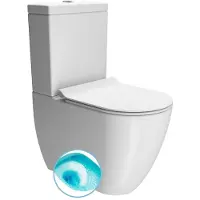 Boss & Wessing Bws pura color staand toilet rimless mat wit swirlflush spoeling pk/sk