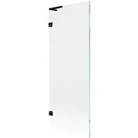 Mexen Lunar L badwand 1-delig 70 x 150 , transparant, zwart - 897L-070-000-70-00
