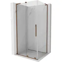 Mexen Velar L douchecabine schuifdeur 110 x 120 , transparant, roségoud - 871-110-120-03-60