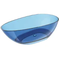 Mexen Glass denim vrijstaande transparante badkuip 170 x 85 , chromen afvoerplug - 58061708507