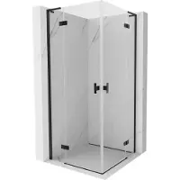 Mexen Mist-H L Duo douchecabine scharnierend 75 x 75 , transparant, zwart - 8A5L-075L-075P-70-00