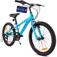 Sun baby Verdant Bike Kinderfiets voor jongens van 6 tot 10 jaar, 20 inch Blauw, wielmaat te kiezen uit 6 versnellingen Shimano, in hoogte verstelbaar