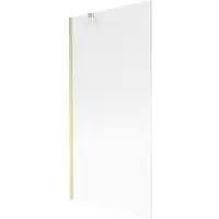 Mexen Next badwand 1-vleugelig 90 x 150 , gestreept, goud geborsteld - 895-090-000-00-09-55