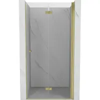 Mexen Mist-F opvouwbare douchedeur rechts 80 , transparant, geborsteld goud - 8A6-080-000-55-00-P