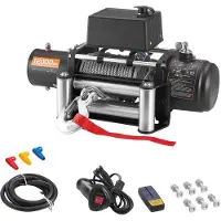 DUOKU Elektrische lier - - S12000 - 5 400 kg (12 000 lb) - Staal kabel 9,1 mm x 26 m - 12 V DC/5,5 PK