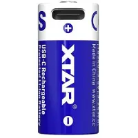 XTAR RCR123A / 16340 USB-C oplaadbare lithium batterij (3.6 V, Li-ion, 900 mAh, 2.7A)