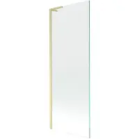 Mexen Next L badscherm 1-delig 70 x 150 , transparant, goud geborsteld - 895-070-000-03-00-55