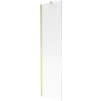 Mexen Next badscherm 1-delig 50 x 150 , strepen, geborsteld goud - 895-050-000-00-09-55