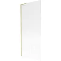 Mexen Next L badscherm 1-delig 80 x 150 , strepen, goud geborsteld - 895-080-000-03-09-55