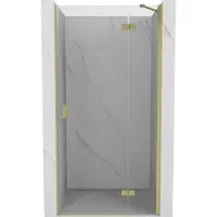 Mexen Mist-H douchedeur scharnierend rechts 75 , transparant, goud geborsteld - 8A5-075-000-55-00-P