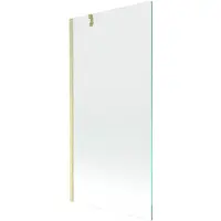 Mexen Next badwand scherm 1-delig 90 x 150 , transparant, goud geborsteld - 895-090-000-00-00-55