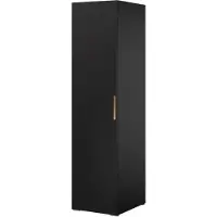 Mzm24 Kast met planken, model Napoli 1D, 50 cm, zwart (met zwarte of gouden handgrepen)