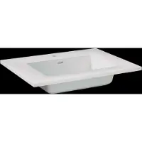 Storke Bilia enkele wastafel glanzend composiet marmer 60 x 46 cm