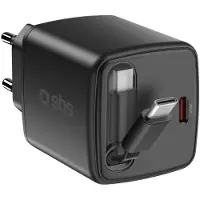 SBS 1xusb-c + Built-in Cable 45w Blk Thuislader