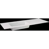 Storke Bilia asymmetrisch linkse wastafel glanzend composiet marmer 140 x 52 cm combinatie kast 45 cm