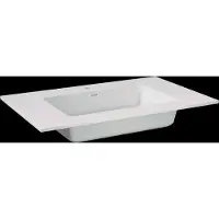 Storke Bilia enkele wastafel glanzend composiet marmer 85 x 52 cm