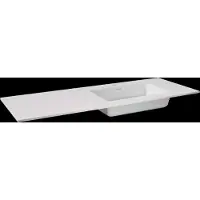 Storke Bilia asymmetrisch rechtse wastafel glanzend composiet marmer 140 x 52 cm combinatie kast 45 cm