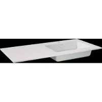 Storke Bilia asymmetrisch rechtse wastafel glanzend composiet marmer 110 x 52 cm combinatie kast 45 cm