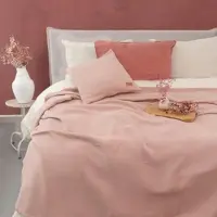 Town & Country Sprei Hunter Katoen Pink-260 x 260 cm