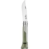 Opinel No. 08 Horizon 3304, Made For The Elements, Satin Stainless Steel, Pebble Grey / Khaki Polyamide zakmes