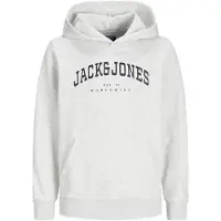 Jack & Jones Junior Sweatshirt 'JJECaleb' lichtgrijs / zwart / wit