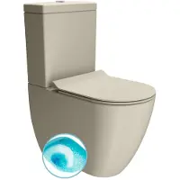 Boss & Wessing Bws pura color staand toilet rimless beige swirlflush spoeling pk/sk