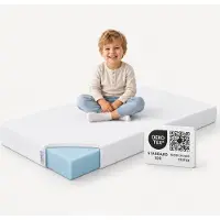 Arensberger kindermatras, baby matras Nora | 70cm x 140cm x 12cm | Wasbaar & afritsbare hoes | Puntelastisch gelschuim | Jeugdmatras, allergievriendelijke premium hoes - baby matras 70x140 cm