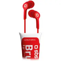 SBS - Brush Stereo Headset met Microfoon - Rood