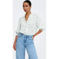 ONLY Blouse 'ONLRAYA' lichtblauw / groen / wit