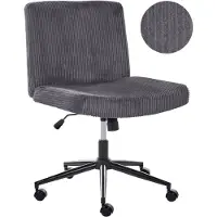 Beliani GEDDES - Bureaustoel - Grijs - Corduroy