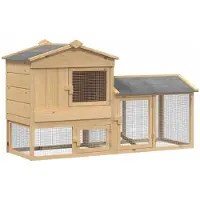 vidaXL Kippenhok 2 st Bruin 150 x 60 x 89 cm Massief grenenhout
