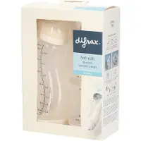 Difrax Babyfles Natural - 250 ml - Crème - 2 Stuks - S-fles - Anti Koliek