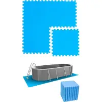 Eyepower 13 sets zwembadmatten, 50x50 cm, blauw