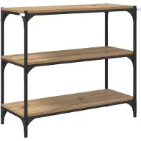 vidaXL Boekenkast 3-laags 40 x 33 x 70.5 cm Geengineerd Hout en IJzer